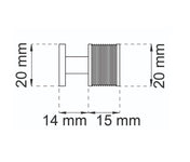 Knop Texas 20mm Sort