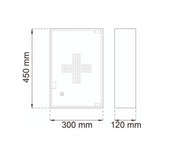 Lockable Medicine Cabinet White 45x30cm
