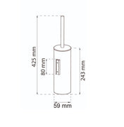 Toilet brush Malte Chrome