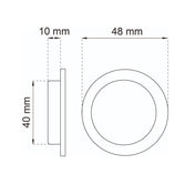 Skålhandtag Infälld Nickel 2-Pack