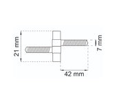 Pinngångjärn 6,5 mm Förmässingad 2-Pack