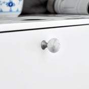 Knob Bead 28mm White Marble