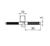 Pin hinge 6 mm Nickel