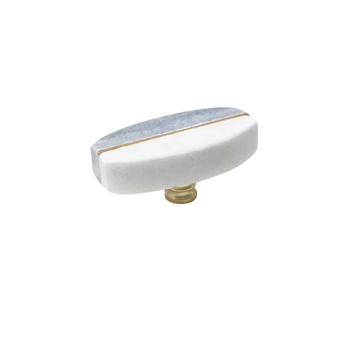 Knotte Tove Oval 55mm Stein/Messing