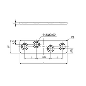 Joining Plate 50mm Zinc