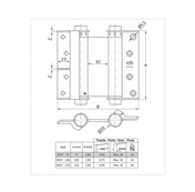 Swing Door Hinge Black 75-100mm