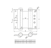Swing Door Hinge Black 75-100mm
