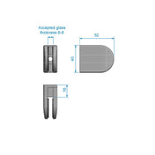 Clamp Bracket 6-8 Stainless Steel Look