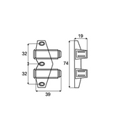 Double Ejector/Push-to-Open with Magnet - 4kg Black