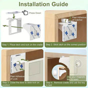 Child-Safety Drawer Locks with Magnet 4x Lock Set 1x Magnet