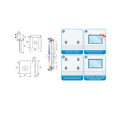 Mirror Clip Nickel/Plastic 2-Pack
