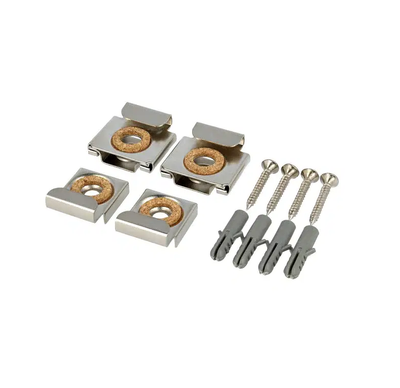 Spejlclips Nikkel/Plast 2-pak