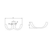 Double Hook Antique finish