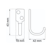 Single Hook Nickel 2-Pack