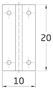 Jointed Hinge 20x10mm Brass