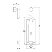 Skudrigel 150mm Sort