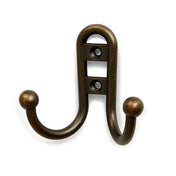 Double Hook Antique/Dark Brown