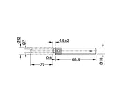 Ejector/Push-to-Open Cylinder 10mm with Magnet White