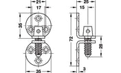 Connector Fitting Adjustable Brass-plated
