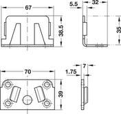 Sänghake Förzinkad 2 pack