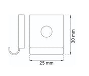 Spegelklammer Nickel/Plast 2-Pack