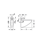 Glass-Shelf Mount 4-40mm Nickel - 2-Pack