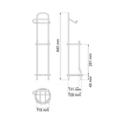 Freestanding Toilet roll holder Viola Chrome