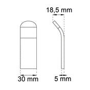 Self-Adhesive Hook Hazel White