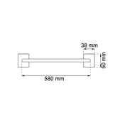 Self-Adhesive Towel Rail Flair Black