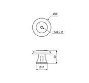 Knob 30 mm Pewter oxide
