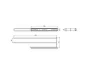 Utdragbar Towel rail