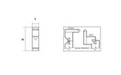 Concealed barrel hinge CYLINDER 5X25MM Nickel