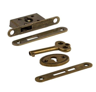 Lock Set for Box Antique