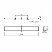 Greb 96 mm C/C Antracit