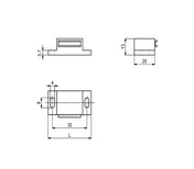 Magnetlås 4kg Hvit Plast/Sink 2-Pakning