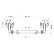 Pull Handle Satin Nickel-Plated 255 mm