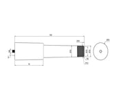 Leg 705MM Black