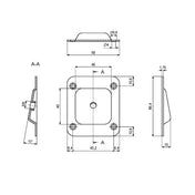 Angled Leg Plate M8 (Square)