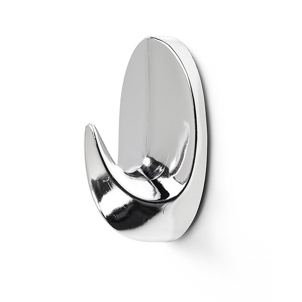 Self-Adhesive Single Hook Chrome 3-Pack