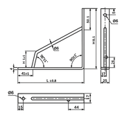 Bracket EDWARD Brass-plated