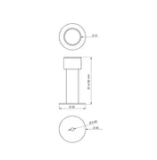 Door Stop 50mm Stainless Steel