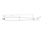 Møbelben 380mm Svart