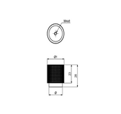 Knob Artemis 25mm Black