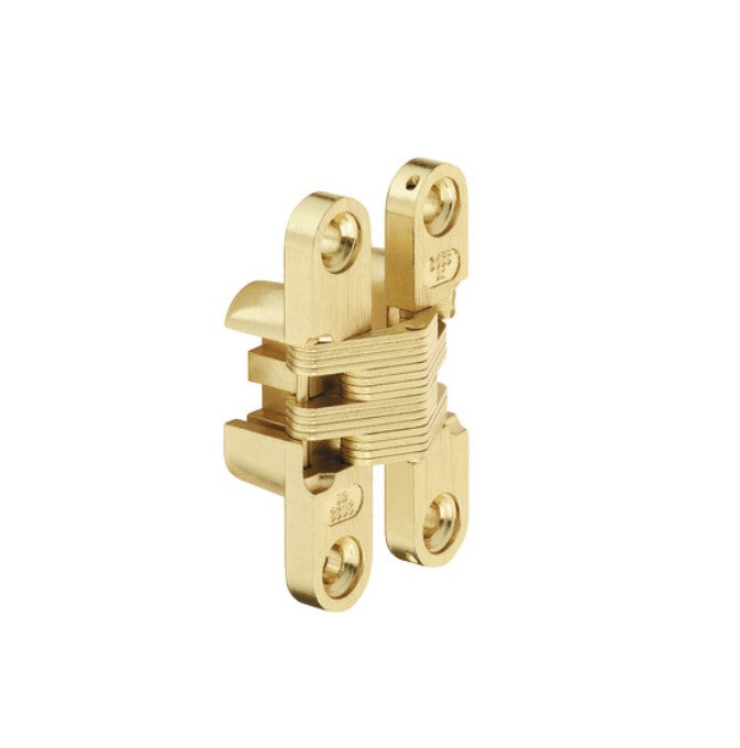 Concealed barrel hinge 43 mm Brass-Plated