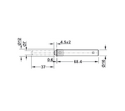 Ejector/Push-to-Open Cylinder 10mm with Magnet White