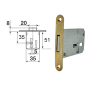 FURNITURE LOCK RECESSED