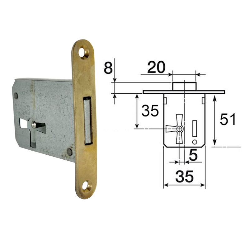 FURNITURE LOCK RECESSED
