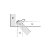 Leaf Hinge WHITE PLASTIC