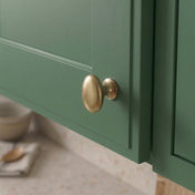 Knob Oval Brass