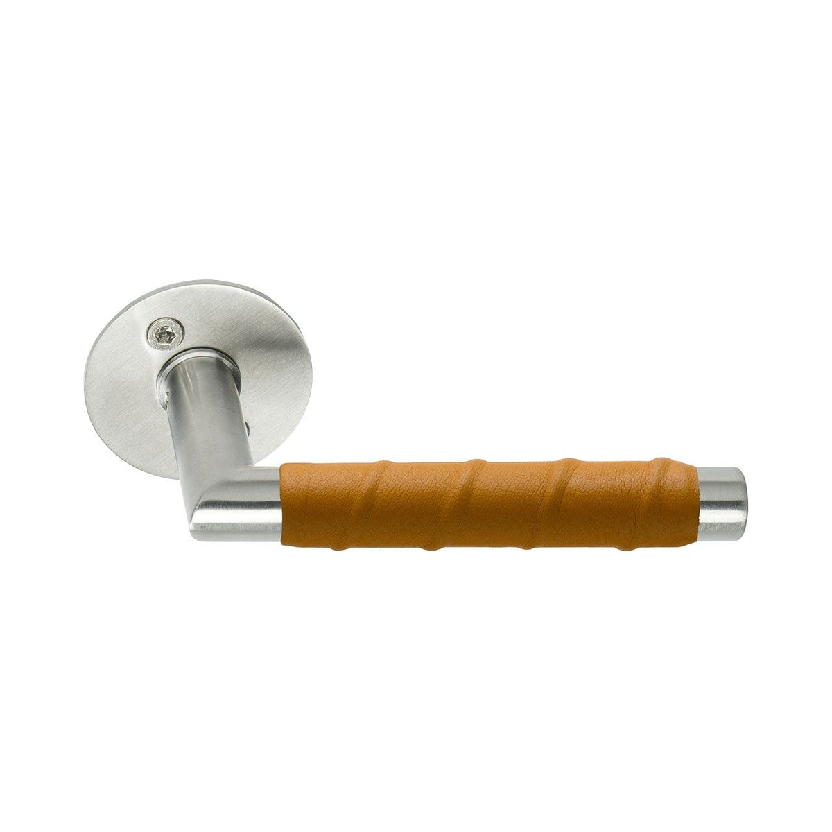 Door Handle Kastrup Light Leather/Stainless Steel